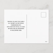 Thanksgiving Pilgrims Harvest Pattern Feestdagenkaart (Achterkant)