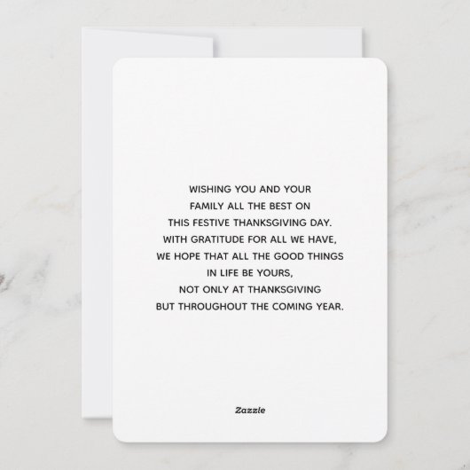 Thanksgiving Pilgrims Harvest Pattern Feestdagenkaart (Achterkant)