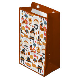 Thanksgiving Pilgrims Harvest Pattern Klein Cadeauzakje