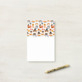 Thanksgiving Pilgrims Harvest Pattern Post-it® Notes (Op bureau)