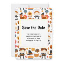 Thanksgiving Pilgrims Harvest Pattern