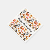 Thanksgiving Pilgrims Harvest Pattern Servet (Hoek)