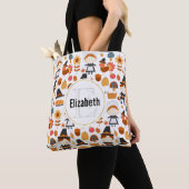 Thanksgiving Pilgrims Harvest Pattern Tote Bag (Dichtbij)