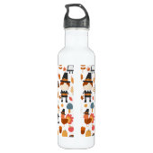 Thanksgiving Pilgrims Harvest Pattern Waterfles (Achterkant)