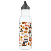 Thanksgiving Pilgrims Harvest Pattern Waterfles (Rechts)