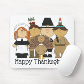 Thanksgiving Pilgrims Muismat (Met muis)