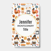 Thanksgiving Pilgrims Oogst Patroon Badge (Achterkant)