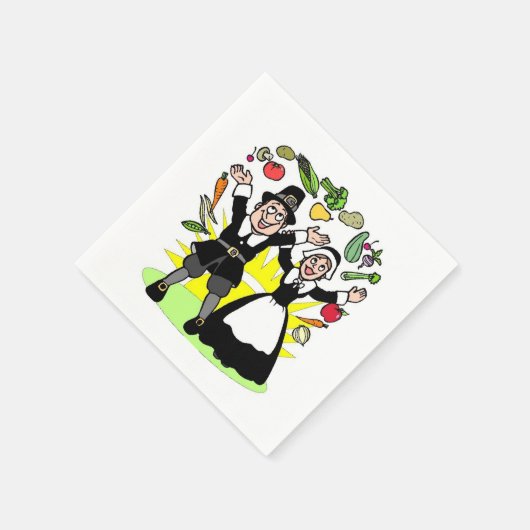 Thanksgiving Pilgrims Servet (Hoek)