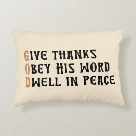 Thanksgiving Pillow – GOD & AMEN Faith Quote Accent Kussen