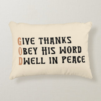 Thanksgiving Pillow – GOD & AMEN Faith Quote Accent Kussen