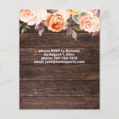 Thanksgiving Pink & Peach Floral met Lichten Flyer (Achterkant)