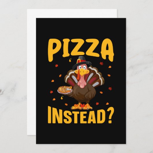 Thanksgiving Pizza Instead Kaart (Voorkant / Achterkant)