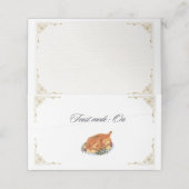 Thanksgiving plaats kaart decoratieve grappige off plaatskaartje (Buitenkant ongevouwen)