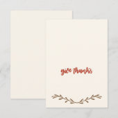 Thanksgiving plaats kaarten (Voorkant / Achterkant)