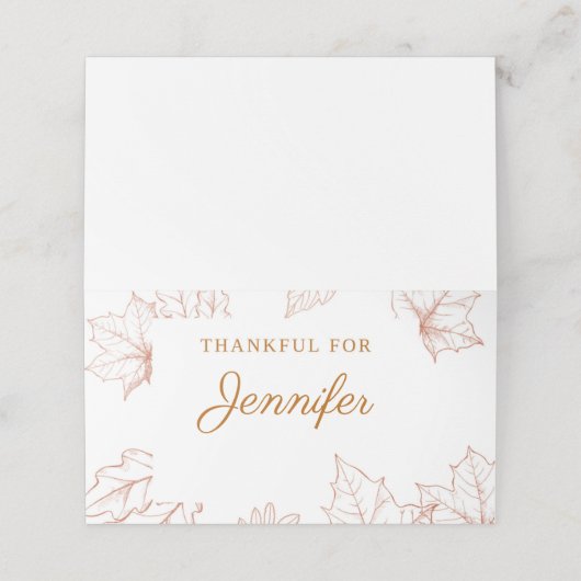 Thanksgiving-plaatskaart, binnenkaart, feestdag plaatskaartje (Buitenkant ongevouwen)