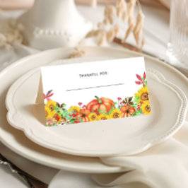 Thanksgiving-plaatskaart Plaatskaartje