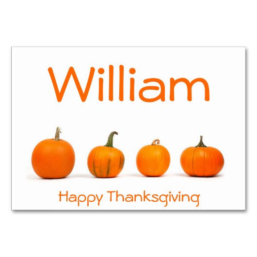 Thanksgiving-plaatskaarten met pompoenen kaart (Voorkant)