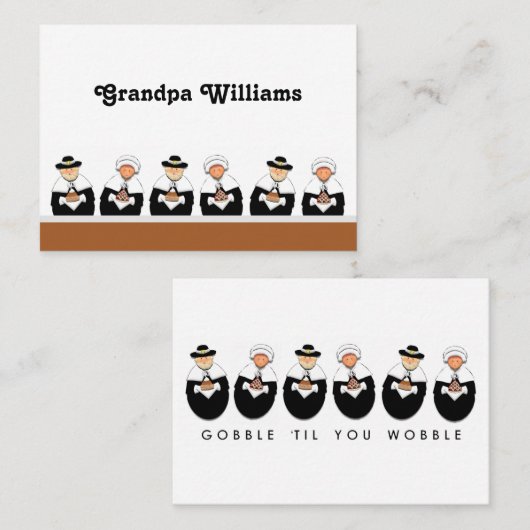 Thanksgiving Plaatskaartje (Voorkant / Achterkant)