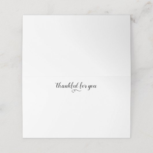 Thanksgiving Plaatskaartje (Buitenkant ongevouwen)