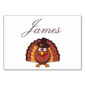 Thanksgiving Plaatskarten - Kalkoen Met Hoed Kaart (Achterkant)