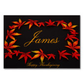 Thanksgiving Plaatskarten Met Herfstbladeren Kaart (Achterkant)