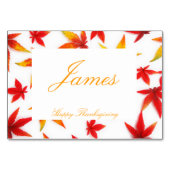 Thanksgiving plaatst kaarten met najaarleien (Achterkant)