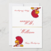 Thanksgiving plaatst kaarten met Turkije (Achterkant)