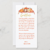 Thanksgiving Place Setting Gratitude Card (Voorkant)