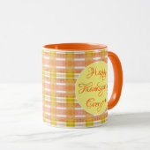 Thanksgiving Plaid Coffee Mok (Voorkant rechts)