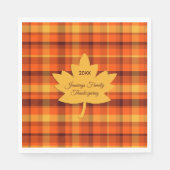 Thanksgiving Plaid Esdoorn Servet (Voorkant)