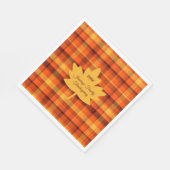 Thanksgiving Plaid Maple Servet (Hoek)
