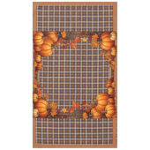 Thanksgiving Plaid met pompoenrand Tafelkleed (Voorkant)