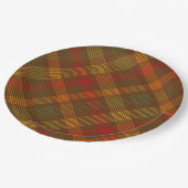 Thanksgiving Plaid Pattern | FEESTDAGEN Papieren Bordje (Gekanteld)