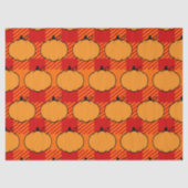 Thanksgiving Plaid Pompoen Tekening Tissuepapier (Voorkant)