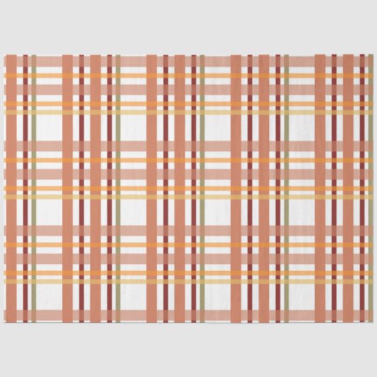 Thanksgiving Plaid Serie Ontwerp 9 Tissuepapier (Voorkant)