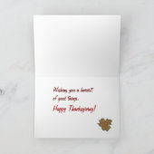Thanksgiving plaid turkey feestdagen kaart (Binnen)