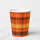 Thanksgiving Plaid with Maple Leaf Papieren Bekers (Achterkant)