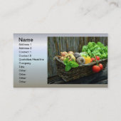 Thanksgiving plantaardige oogst in een mandje visitekaartje (Voorkant)