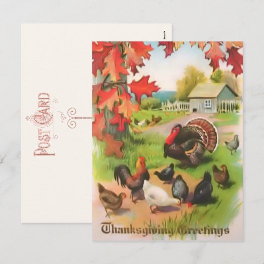 Thanksgiving platteland Groeten Briefkaart (Voorkant / Achterkant)
