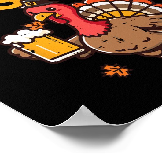 Thanksgiving Pluck It laat krijgen Basted Funny He Poster (Hoek)