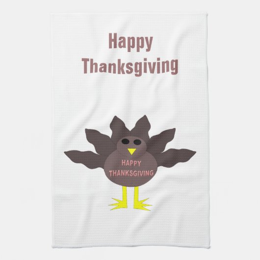 Thanksgiving Plucked Turkey Custom Kitchen Tow Theedoek (Verticaal)