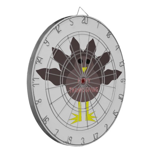 Thanksgiving Plucked Turkey Dart Board Dartbord (Voorkant Links)