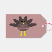Thanksgiving Plucked Turkey Gift Labels Cadeaulabel (Voorkant (Horizontaal))