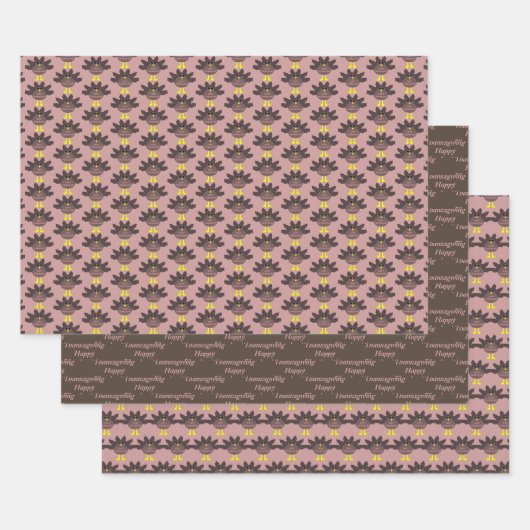 Thanksgiving Plucked Turkey Inpakpapier Vel (Set)