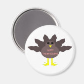 Thanksgiving Plucked Turkey Magnet (Voorkant / Achterkant)