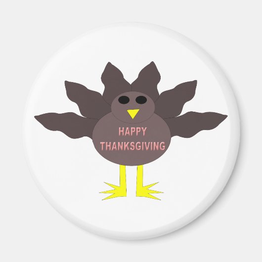 Thanksgiving Plucked Turkey Magnet (Voorkant)