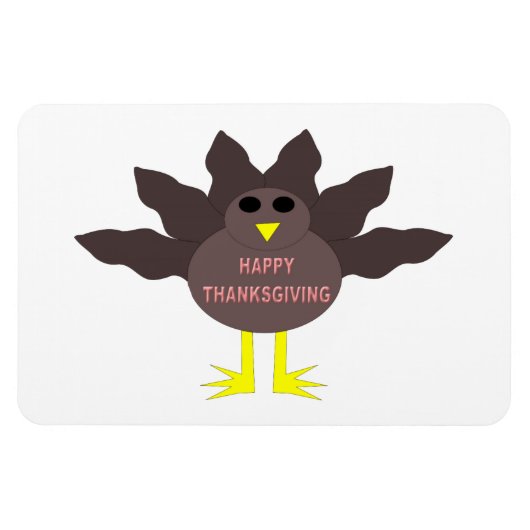 Thanksgiving Plucked Turkey Magnet Magneet (Horizontaal)
