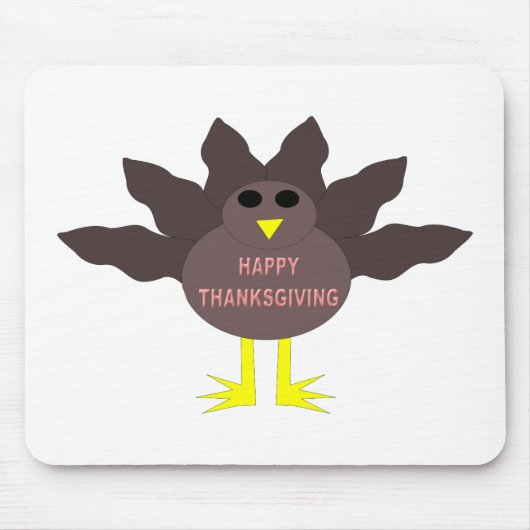 Thanksgiving Plucked Turkey Mousepad Muismat (Voorkant)