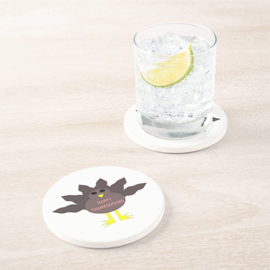Thanksgiving Plucked Turkey Onderzetters (Zijkant)