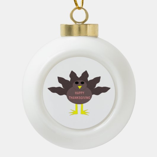 Thanksgiving Plucked Turkey Ornament (Voorkant)